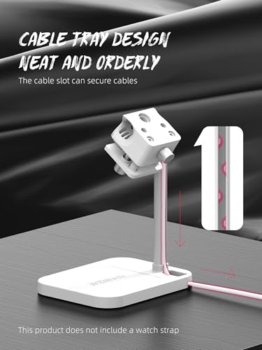Adjustable Universal Smart Watch Dock & Fitness Tracker Stand - color: White Watch Dock