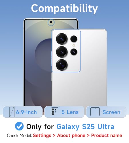 USLAI Case for Samsung Galaxy S25 Ultra Clear | Anti-Yellowing, Crystal Clear Back, Shockproof, Military‑Grade Drop Protection - color: Clear, size: Galaxy S25 Ultra