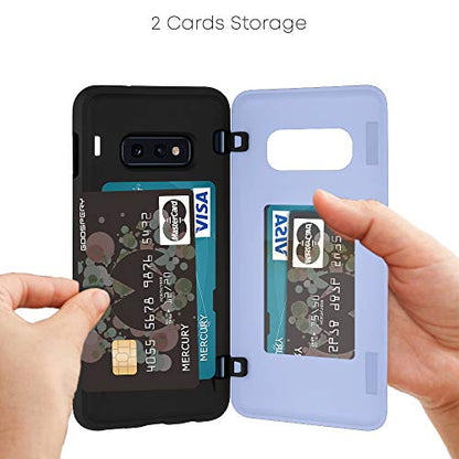 GOOSPERY Galaxy S10e Wallet Case with Card Holder, Protective Dual Layer Bumper Phone Case (Lilac Purple) - color: Purple, size: Galaxy S10E