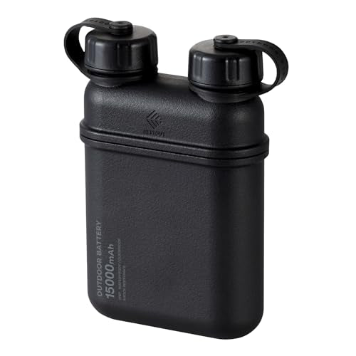 NESTOUT Rugged Power Bank, 15000mAh Outdoor Charger, 32W USB C Fast Charging PD, Waterproof IP67, Heavy Duty Shockproof, Tactical Battery Pack for iPhone Tablet Hiking Camping Survival (Black) - color: Black