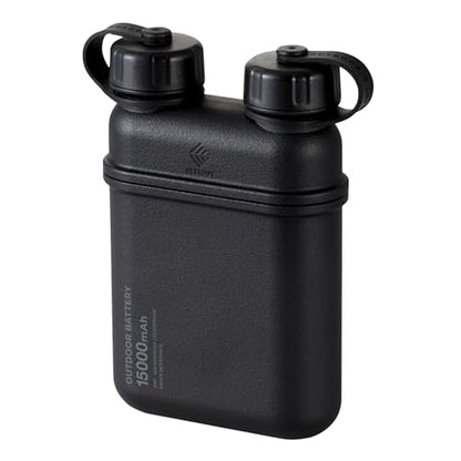 NESTOUT Rugged Power Bank, 15000mAh Outdoor Charger, 32W USB C Fast Charging PD, Waterproof IP67, Heavy Duty Shockproof, Tactical Battery Pack for iPhone Tablet Hiking Camping Survival (Black) - color: Black