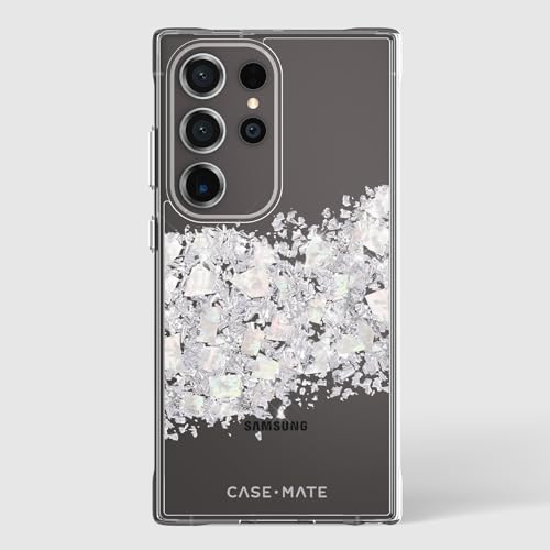 Case-Mate Samsung Galaxy S24 Ultra Case [6.8"] [12ft Drop Protection] [Wireless Charging] Touch of Pearl Phone Case for Samsung Galaxy S24 Ultra - Luxury Bling Glitter, Anti-Scratch, Shockproof, Slim - color: Touch of Pearl