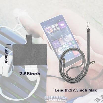 8 Packs Cell Phone Lanyards for Around The Neck,Adjustable Crossbody Phone Strap,Lanyard Phone Holder - color: Grey