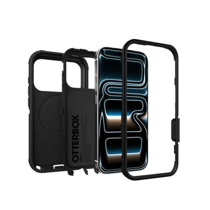 OtterBox iPhone 17 Pro Defender Pro Series Case - Black | Tough, Rugged & Durable iPhone Case, Snaps on MagSafe, Multi-Layer, Impact Absorbing iPhone Case - color: Black, style: iPhone 17 Pro