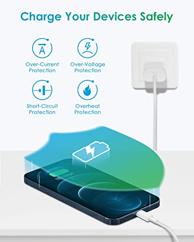 CXX 20W Fast Charger for iPhone 14/13/12 with 6FT Cable [MFi Certified] - color: White