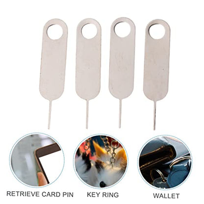 100pcs SIM Eject Pin Tool Set for Smartphones Sturdy Steel Card Tray Remover Detachable Keychain Universal SIM Card Opener for Easy Removal
