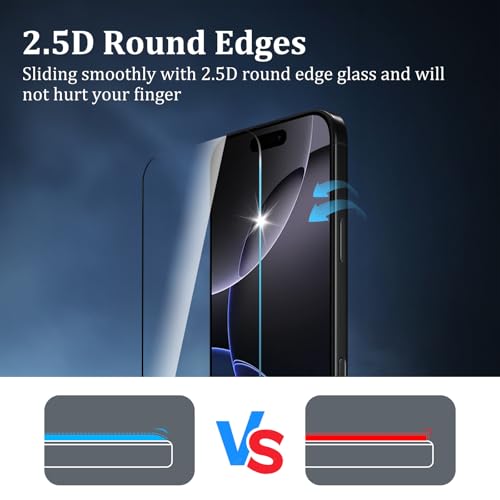 2 Pack Screen Protector for iPhone 17 Pro - size: iPhone 17 Pro 2PCS