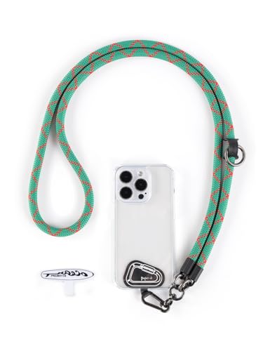 Cell Phone Lanyard ×1, Tether Tab ×2, Universal Adjustable Phone Strap, Crossbody, Neck Phone Lanyard, Rope Strap - color: Holiday Green