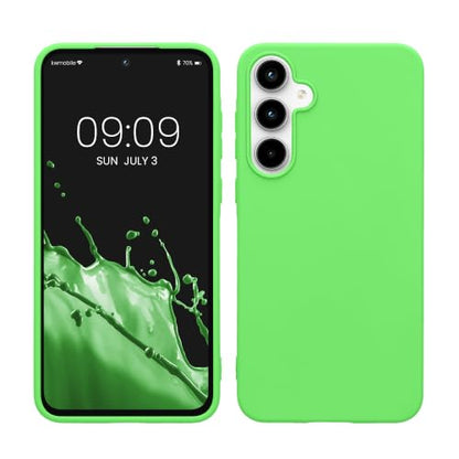 kwmobile Case Compatible with Samsung Galaxy A55 5G Case - Soft Slim Protective TPU Silicone Cover - Lime Green - color: lime green, size: Galaxy A55 5G