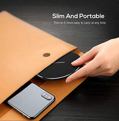 Fast Wireless Charger,25W Wireless Charging Induction Pad for iPhone 18/Duo - color: Black