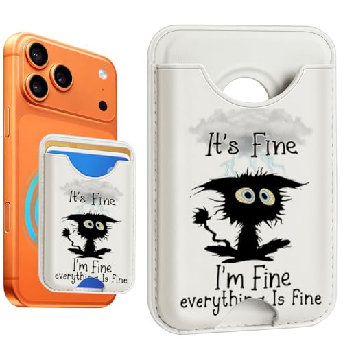 Compatible with Magsafe Wallet Magnetic Card Holder - White Funny Skull Wallets for Women Teen Girls Cute for iPhone 17/16/15/14/13/12 Series Slim for Apple Mag RFID Magnet,Fit 3 Cards - color: White Funny Skull