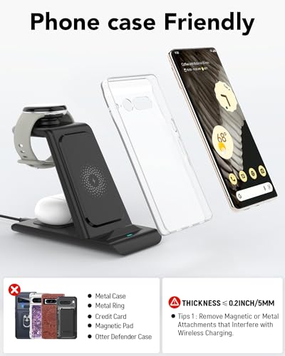 Google Wireless Charger,Wireless Charging Station for Pixel 11/Pixel Watch