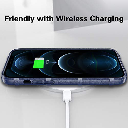 Rugged Shield TPU Thick Solid Armor Tactical Protective Case Compatible with iPhone 12 Pro Max (6.7 inches) - Navy Blue - color: Navy Blue, size: iPhone 12 Pro Max
