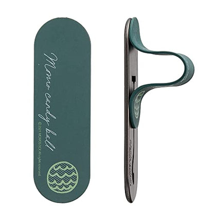 Momostick Flatstick, Cell Phone Finger Grip Strap Holder for Hand, Cell Phone Stand, New Slim Finger Loop Selfie Grip Compatible with Most Smartphones -Candy Ball Dark Green - color: Candy Ball Dark Green