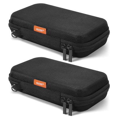 Black Small Hard Shell Zipper Case, Portable EVA Travel Storage Pouch | Universal Protective Bag for Power Bank, External Hard Drive, Charger, Cell Phone, USB Cable - color: Black