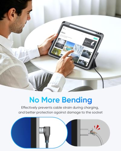 SUNGUY Right Angle USB A to USB C Cable 1FT 2Pack,90 Degree USB C to USB A - size: 1FT+1FT