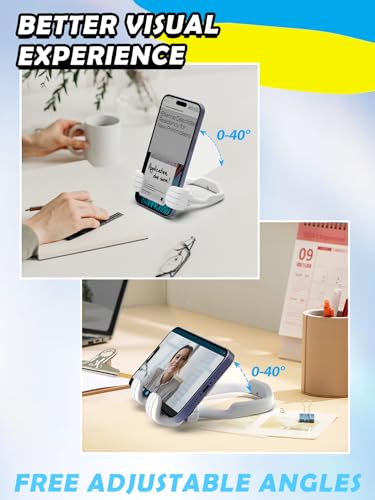 Stocking Stuffers for Men Women Teens Kids Funny Lazy Phone Stand Gadgets - color: White