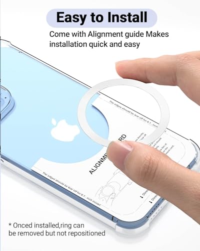KALAPOP for Magsafe Ring 10PCS-Ultra Thin(0.4mm)-Universal Metal Rings Sticker Compatible with iPhone 17/Air/16/15/14/13/12 Series,Samsung Galaxy,Google Pixel Series - White - color: White-10pcs