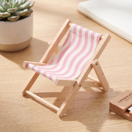 ibasenice 2 Pack Beach Chair Phone Holder, Mini Desktop Phone Stand