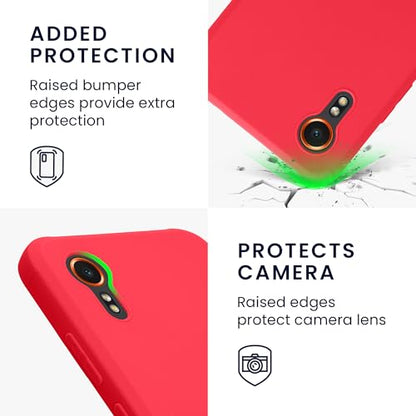 kwmobile Case Compatible with Samsung Galaxy Xcover7 Case - Soft Slim Protective TPU Silicone Cover - Neon Pink - color: neon pink