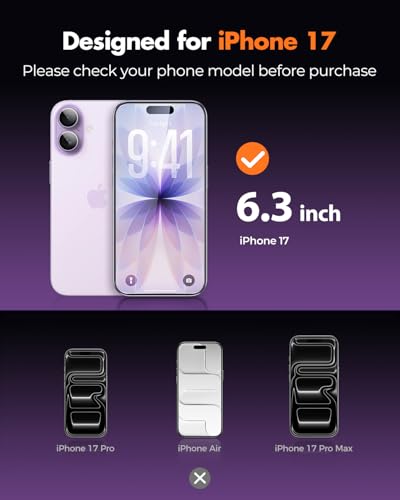UNBREAKcable iPhone 17 Screen Protector & Camera Lens Protector - size: iPhone 17