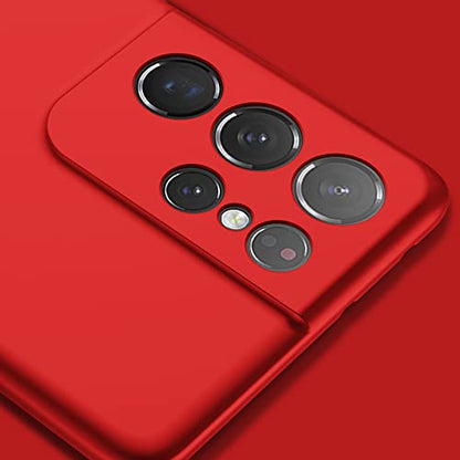 X-level for Samsung Galaxy S21 Ultra Case Slim Fit Soft TPU Super Ultra-Thin [Guardian Series] S21 Ultra Phone Back Cover Light Protective Matte Finish Coating Cases Compatible Galaxy S21 Ultra - color: Red(Camera Updated)