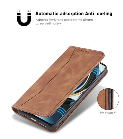Asuwish Flip Wallet Phone Case for OnePlus Nord N30 5G/CE 3 Lite with Tempered Glass Screen Protector Magnetic Closure Folio Cover Credit Card Holder Slot Stand Oppo K11x/One Plus 1 1+ N 30/CE3 Brown - color: Brown