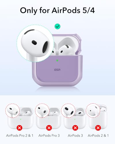 ESR for AirPods 5/4 Case (2026/2024), Compatible with MagSafe, Purple - color: Purple, size: AirPods 5&4 Case