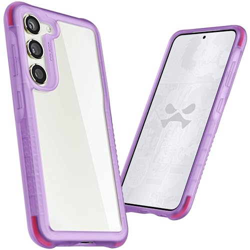 Ghostek Covert Clear Galaxy S23 Phone Case with Military Grade Shockproof Protection, Non-Slip Grip, Protective Silicone Cover Designed for 2023 Samsung S23 (6.1") (Purple) - color: Purple [Limited], size: Galaxy S23