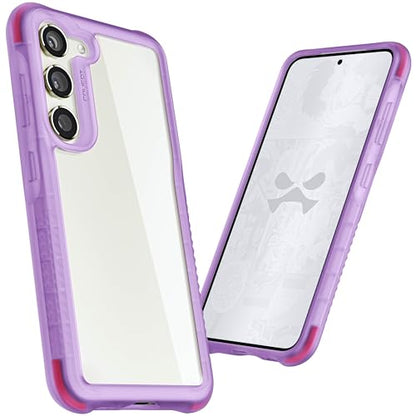 Ghostek Covert Clear Galaxy S23 Phone Case with Military Grade Shockproof Protection, Non-Slip Grip, Protective Silicone Cover Designed for 2023 Samsung S23 (6.1") (Purple) - color: Purple [Limited], size: Galaxy S23