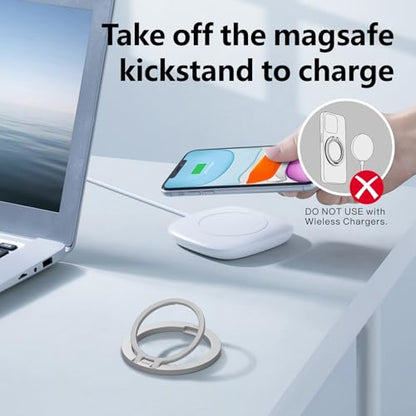 ZXM Magnetic Phone Ring Grip, for iPhone 17/16/15/14/13/12 (Silver) - color: Silver