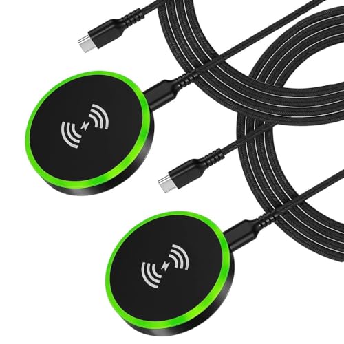 Android MagSafe Wireless Charger Pad with Stand– 15W Fast Charging Magnetic - color: 2*Black