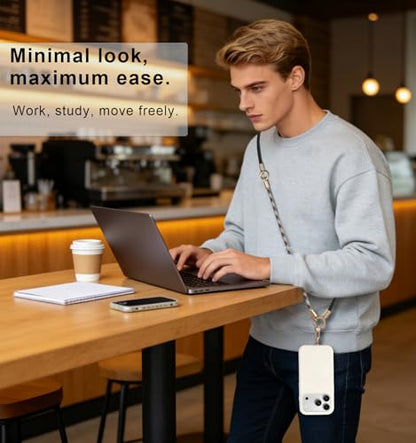 memumi Anti-Theft Phone Lanyard Crossbody for iPhone & Android, 3-in-1 Neck & Wrist Strap, 66 lbs Pull-Tested, Universal Phone Strap for Travel, Work & Night Out, Black - color: Black