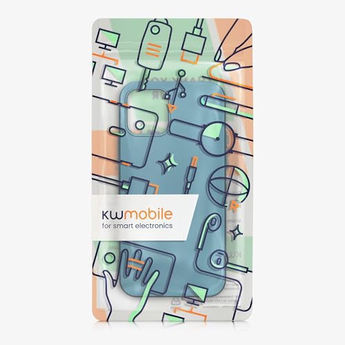 kwmobile Case Compatible with Apple iPhone 12 / iPhone 12 Pro Case - Soft Slim Metallic TPU Silicone Cover - Metallic Caribbean Blue - color: Metallic Caribbean Blue
