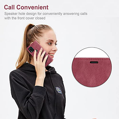HAII Case for Moto G Stylus 5G 2021,PU Leather Folio Flip Wallet Case with Card Holster Stand Kickstand Magnetic Closure Shockproof Phone Cover for Motorola Moto G Stylus 5G 2021 (Red) - color: Red