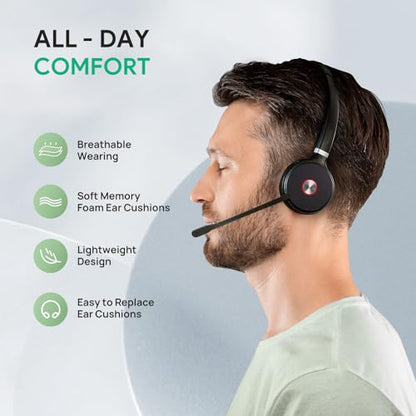Yealink WH62 Dual UC DECT Wireless Headset for IP Phone & PC Zoom Certified - style: WH62 Dual-Ear UC (base)