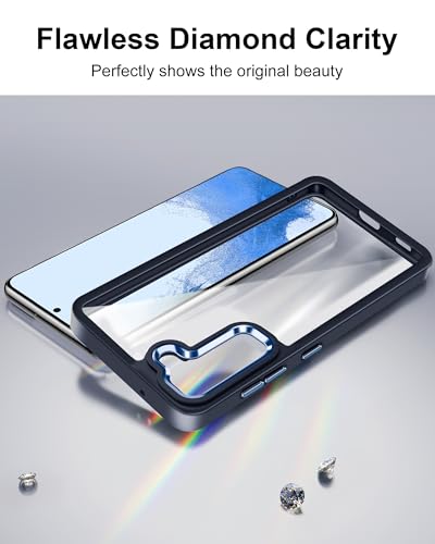 HOOMIL Case for Samsung Galaxy S22 Plus 5G 6.6-Inch, Non-Yellowing, Drop Protection, Anti-Scratch Transparent Hard Back Phone Cover - Blue - color: Blue, size: Samsung Galaxy S22 Plus