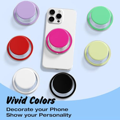 Svanove Magnetic Cell Phone Grip Compatible with Magsafe, Collapsible Phone Stand Holder Round Expanding Kickstand for iPhone Samsung Mobile Phones, Cute Soft Silicone Glossy Jelly, Neon Hot Pink - color: Hot Pink, style: Magnetic
