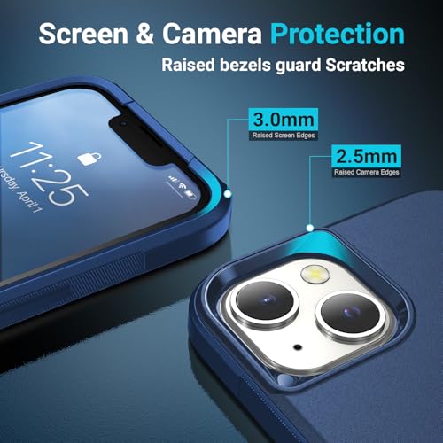 jaroco Magnetic for iPhone 13&14&15 Case Heavy Duty Rugged Dual-Layer Blue - color: Blue, size: iPhone 13&14&15