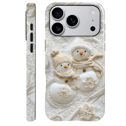 Compatible with iPhone 17 Pro,Anti-Scratch Glossy Case Cover,Christmas Snowman - color: Christmas Snowman, size: IPhone 17 Pro