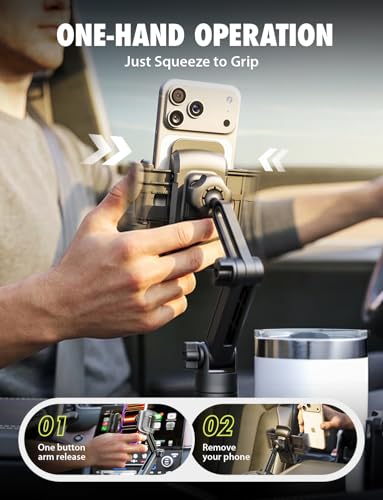 Bracketron Cup Holder Phone Mount for Car, TripGrip Truck Phone Holder