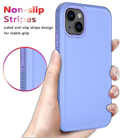 Diverbox for iPhone 14 case [Shockproof] [Dropproof] [Tempered Glass Screen Protector ],Heavy Duty Protection Phone Case Cover for Apple iPhone 14 (Purple-2in1) - color: Purple-2in1