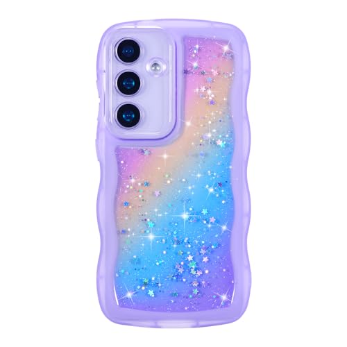 ZTOFERA for Samsung Galaxy A15 4G/5G 6.5" Case with Curly Wave,Rainbow Purple - color: Rainbow Purple, size: for Galaxy A15 4G/5G