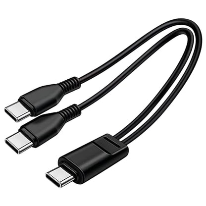 3.3FT Dual USB C Multi Type C Cable, 2 in 1 Multi Charging Cable - size: 3.3FT, style: 2Type-C