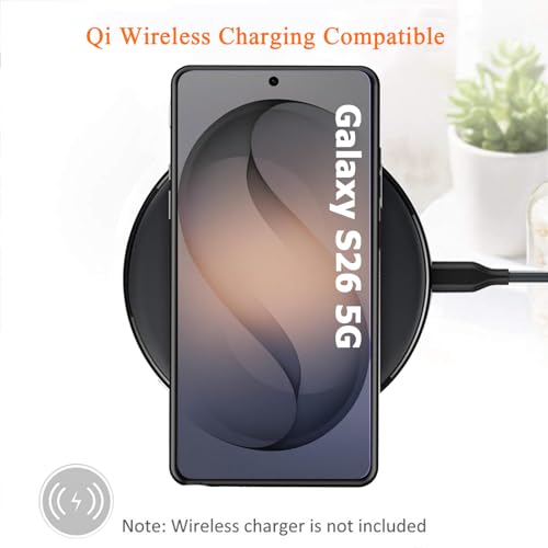 Wireless Charging Case for Galaxy S26, Upgraded 10000mAh Rechargeable Portable Charging Case Compatible with Galaxy S26 (6.3 inch) with Carplay Extended Battery Pack Charger Case (Black) - size: Galaxy S26 -10000mAh