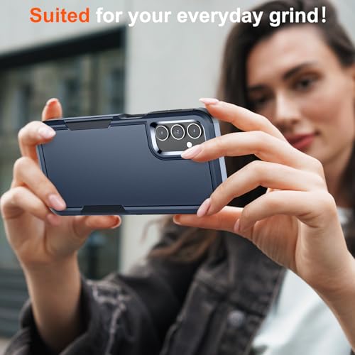 zapica Designed for Samsung Galaxy A14 5G Case, Deep Blue | Military Grade Drop Protection, Dual Layer Structure Design, Heavy Duty Shockproof Non-Slip Phone Cover - color: Deep Blue, size: Samsung Galaxy A14 5G 6.6''