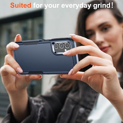 zapica Designed for Samsung Galaxy A14 5G Case, Deep Blue | Military Grade Drop Protection, Dual Layer Structure Design, Heavy Duty Shockproof Non-Slip Phone Cover - color: Deep Blue, size: Samsung Galaxy A14 5G 6.6''