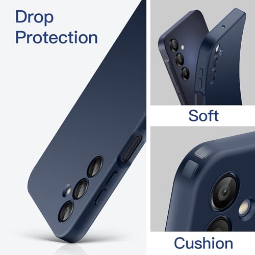 JETech Slim Case for Samsung Galaxy A15, Navy | Soft TPU Design, Matte Finish, Shockproof Protection - color: Navy, size: Galaxy A15