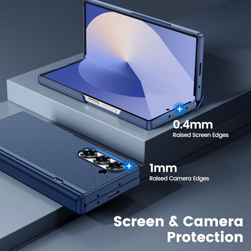 VEGO for Samsung Galaxy Z Fold 6 Case with Privacy Screen Protector Blue - color: Blue