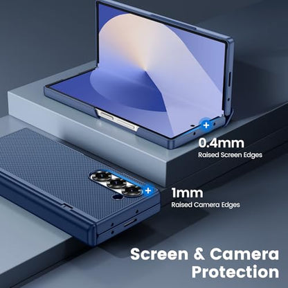 VEGO for Samsung Galaxy Z Fold 6 Case with Privacy Screen Protector Blue - color: Blue